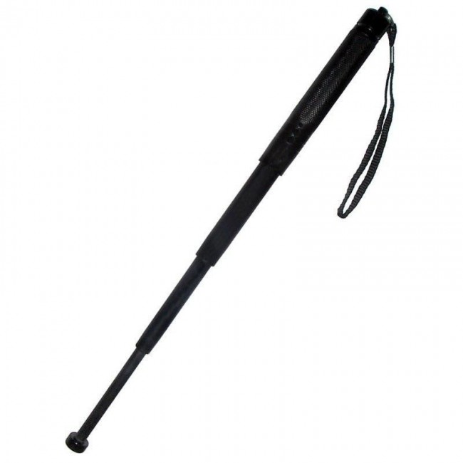 Baston telescopic din 4 segmenti Negru 65 cm