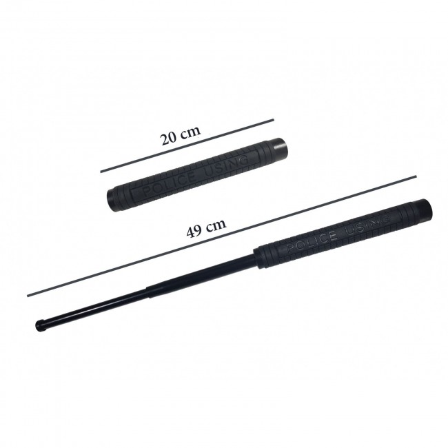 Baston telescopic Police 50 cm negru
