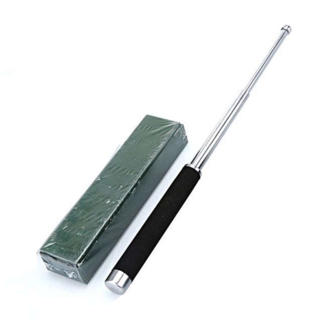 Baston telescopic profesional argintiu 65 cm Baston telescopic profesional argintiu 65 cm