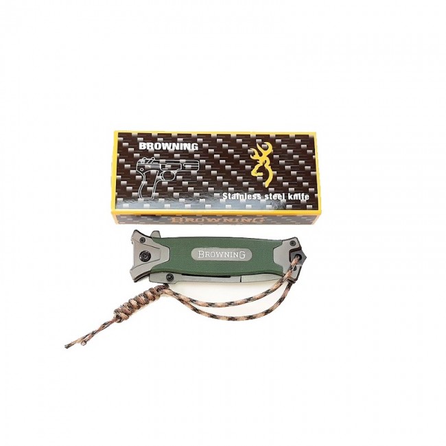 Cutit tip Briceag 21 cm lama ascutita maner verde  GD-4243
