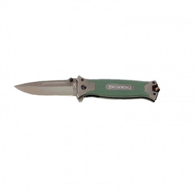 Cutit tip Briceag 21 cm lama ascutita maner verde  GD-4243