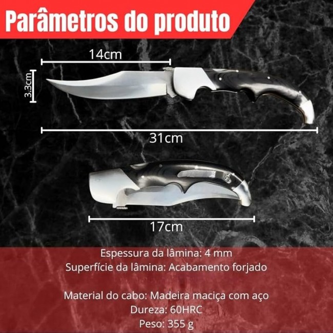 Briceag de Colectie 31 cm cu deschidere manuala si clema pentru prindere la curea