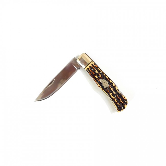 Briceag cu deschidere manual, maner  imitatie corn de cerb, 23 cm S-310