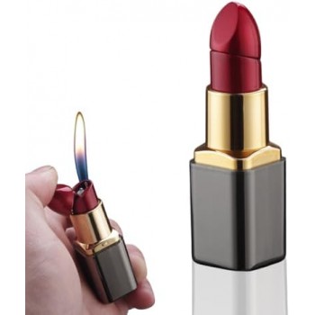 Bricheta butan, model ruj, design elegant, flacara ajustabila, auriu/rosu