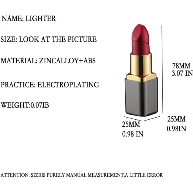 Bricheta butan, model ruj, design elegant, flacara ajustabila, auriu/rosu