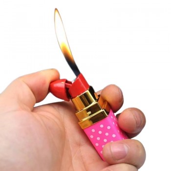 Bricheta tip ruj reincarcabila cu gaz , flacara normala Roz