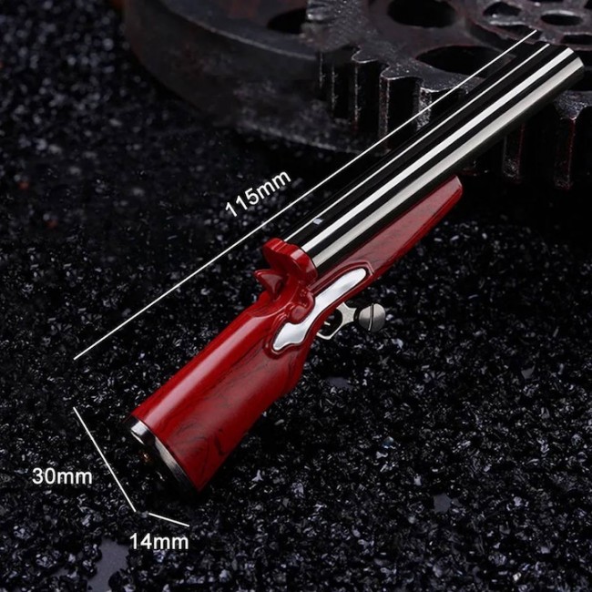 Bricheta de buzunar tip pusca cu 2 flacari, reincarcabil cu gaz