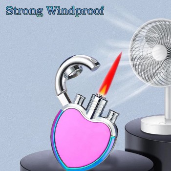 Bricheta Eleganta de buzunar metalica cu flacara antivint reincarcabila gaz