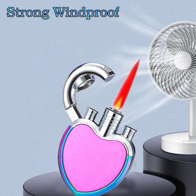 Bricheta Eleganta de buzunar metalica cu flacara antivint reincarcabila gaz