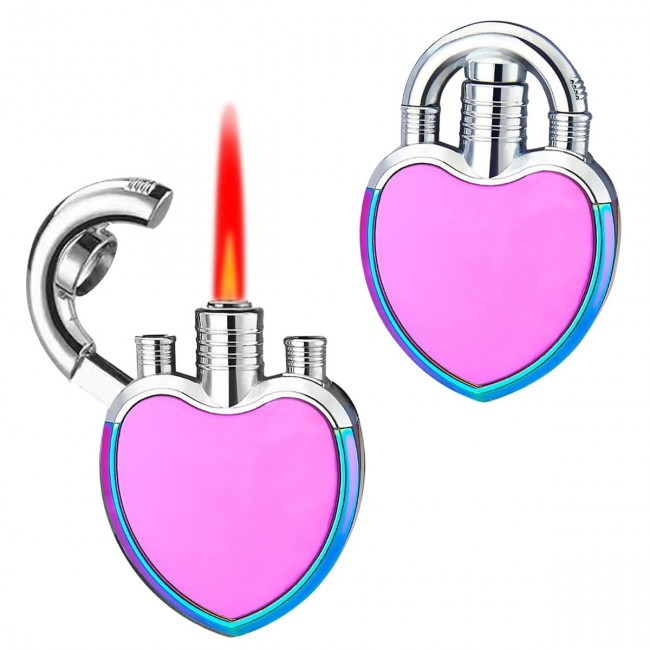 Bricheta Eleganta de buzunar metalica cu flacara antivint reincarcabila gaz