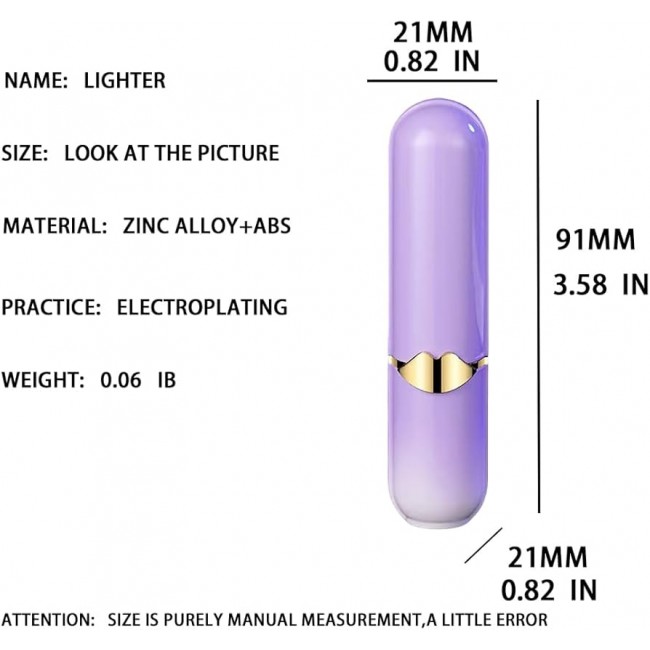 Brichetă tip ruj, reîncărcabilă cu gaz, design elegant 