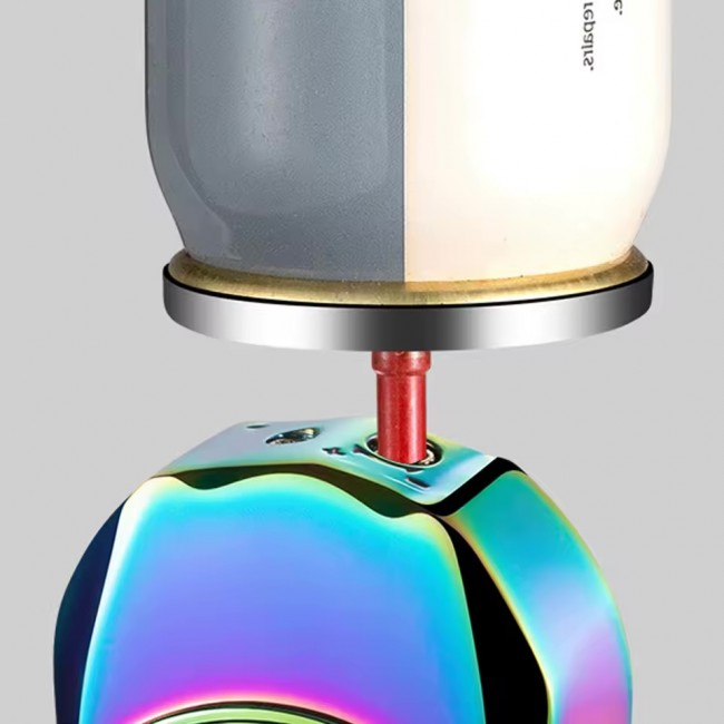 Bricheta cu ceas  si led antivant  reincarcabila cu gaz multicolor