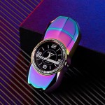 Bricheta cu ceas  si led antivant  reincarcabila cu gaz multicolor