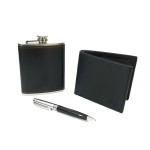 Set cadou pentru barbatI sticla whiskey, pix, portofel HT-34 Set cadou pentru barbatI sticla whiskey, pix, portofel HT-34