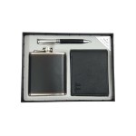 Set cadou pentru barbatI sticla whiskey, pix, portofel HT-34 Set cadou pentru barbatI sticla whiskey, pix, portofel HT-34