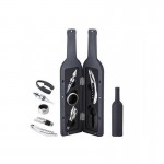 Set cadou 5 accesorii pentru vin , 32 cm, cutie in forma de sticla
