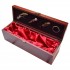 Cutie pentru o sticla de vin din lemn cu 4 accesorii incluse