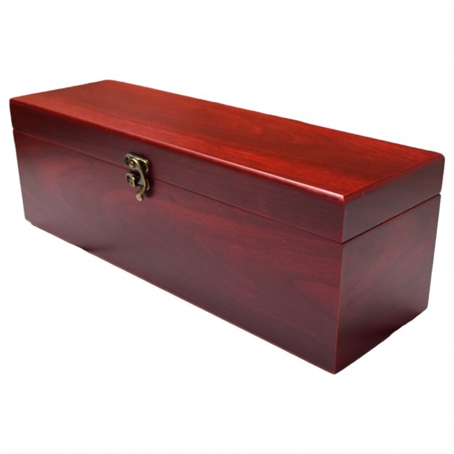 Cutie pentru o sticla de vin din lemn cu 4 accesorii incluse