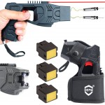 Pistol Taser cu 3 rezerve ,Lanterna led , Alarma si Laser