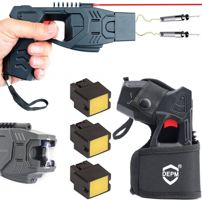 Pistol Taser cu 3 rezerve ,Lanterna led , Alarma si Laser