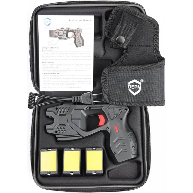Pistol Taser cu 3 rezerve ,Lanterna led , Alarma si Laser