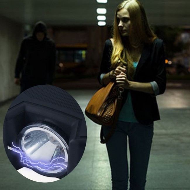 Electrosoc pentru autoaparare TW-1901 cu lanterna si husa cablu USB