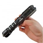 Electrosoc autoaparare cu lanterna, full metal, Piranha incarcare auto si priza