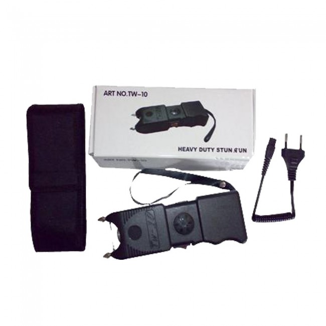 Electrosoc TW-10 cu lanterna si sirena pentru autoaparare