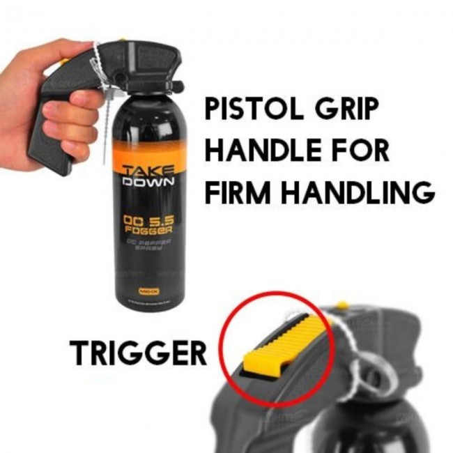 Spray pentru autoapărare TAKE DOWN OC 5.5 Trigger – MK IX 470 ML