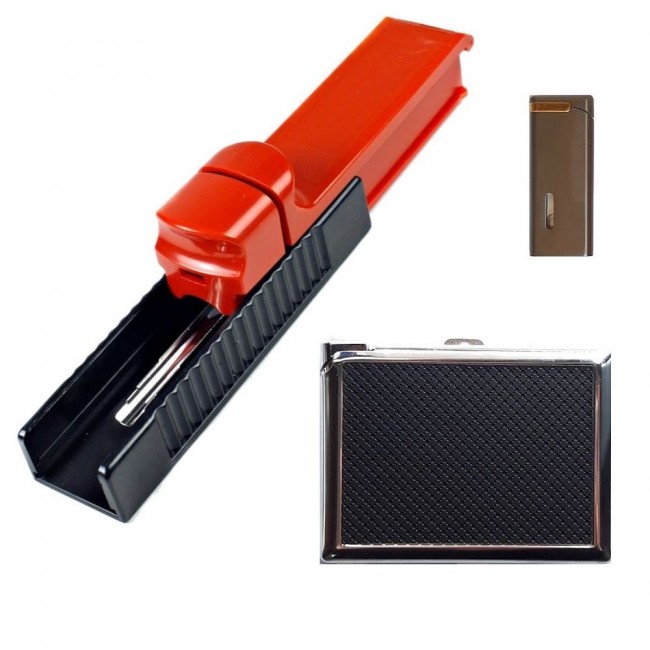 Aparat de facut tigari  cu Tabachera si bricheta SHP - 109