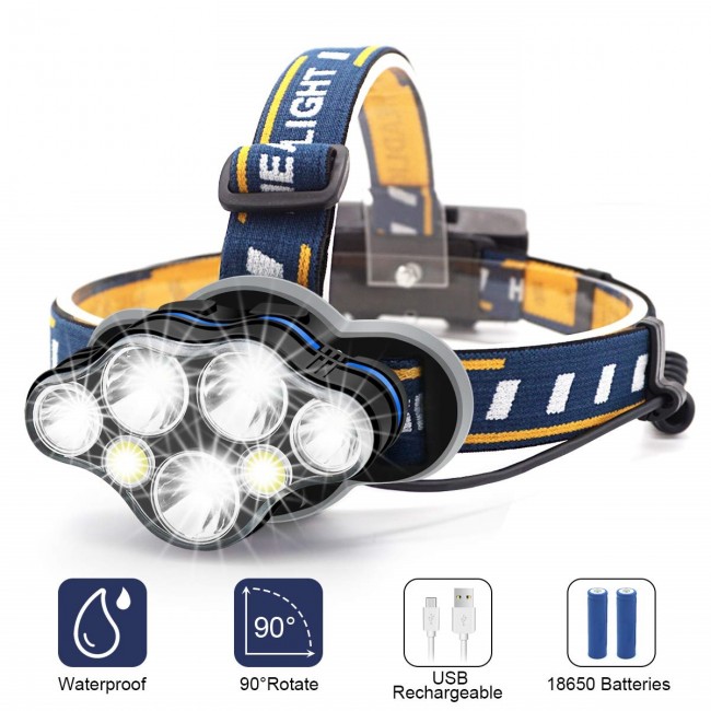 LANTERNA  FRONTALA  CU 7 LED-URI HR-298