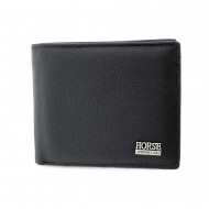 Portofel din piele barbatesc, negru fara capsa se-002h